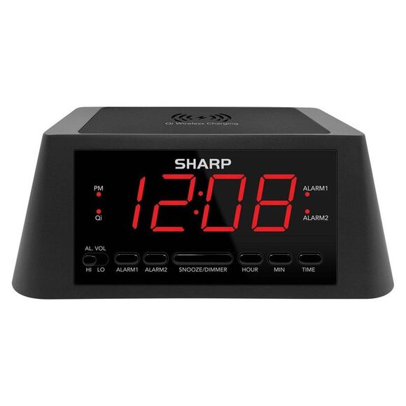Sharp | Accents | Sharp Wireless Charging Alarm Clock Sharp Black ...